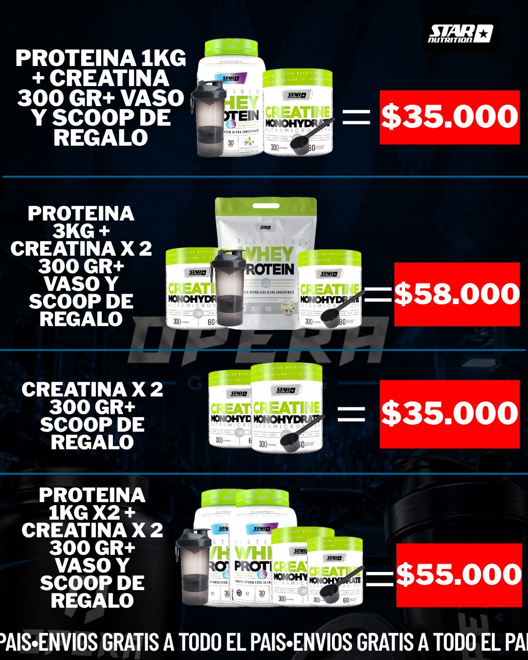 Gym Rosario arg Facebook ad: OFERTAS EN SUPLEMENTOS