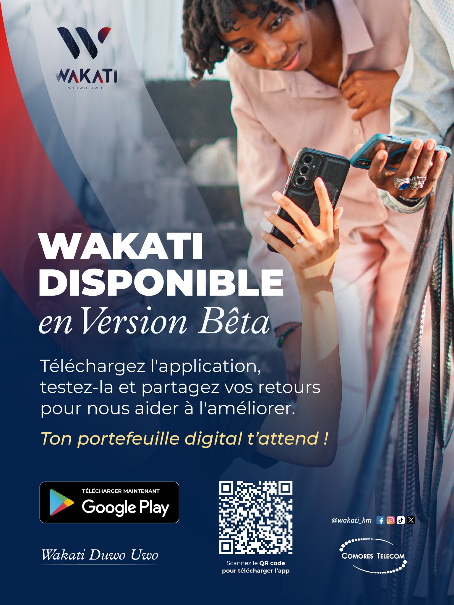 Wakati Facebook ad: Wakati, Mobile money for the Comoros