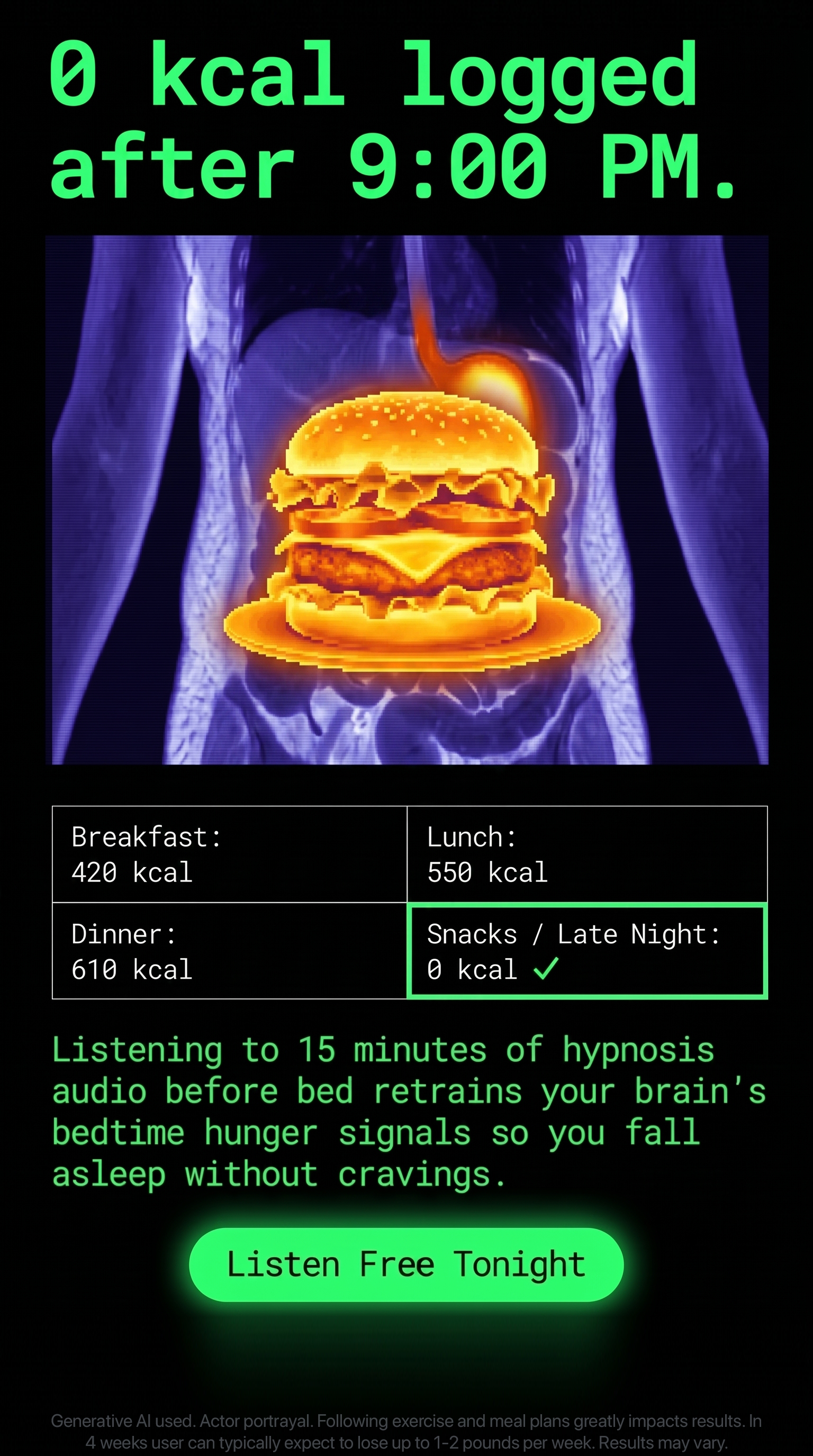 Kure for Hypnotherapy Facebook ad