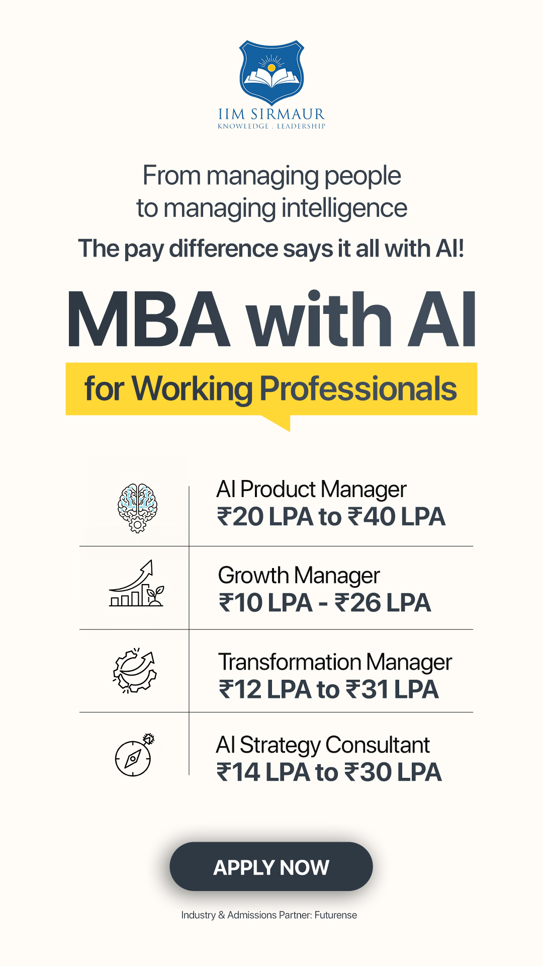 IIM Sirmaur - MBA with AI for Working Professionals Facebook ad from Dec 4, 2025