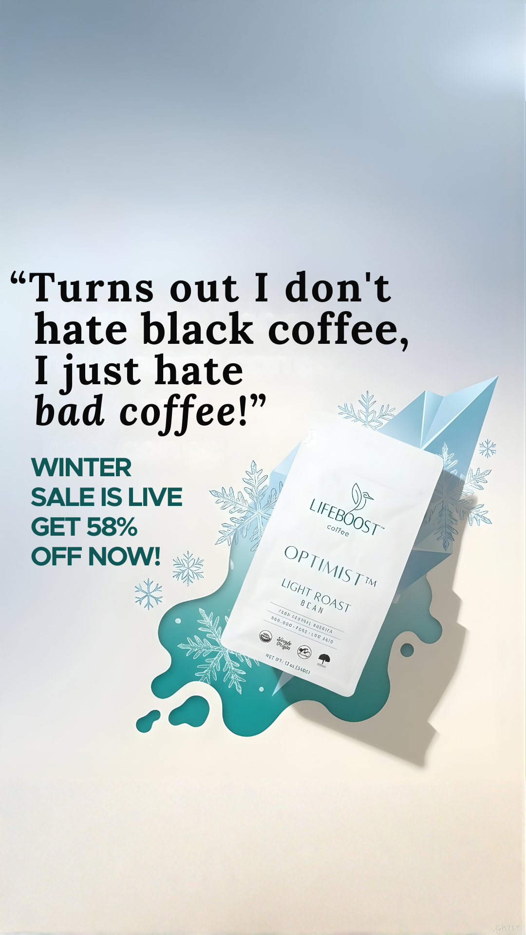 Lifeboost Coffee Facebook ad