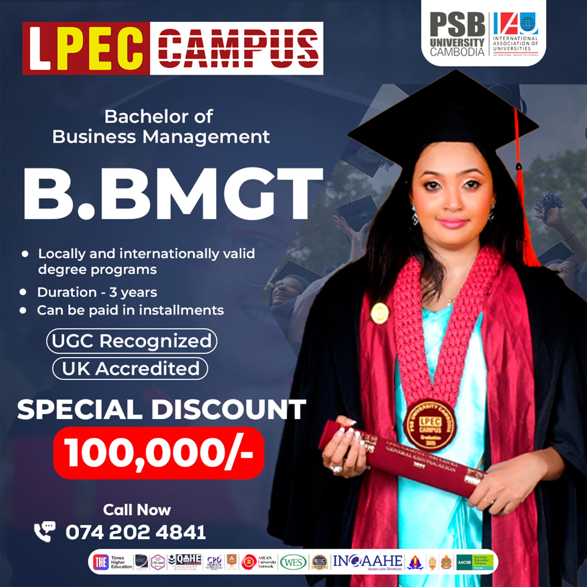LPEC Campus - Degree Facebook ad: Embark Your Future As a Graduate.