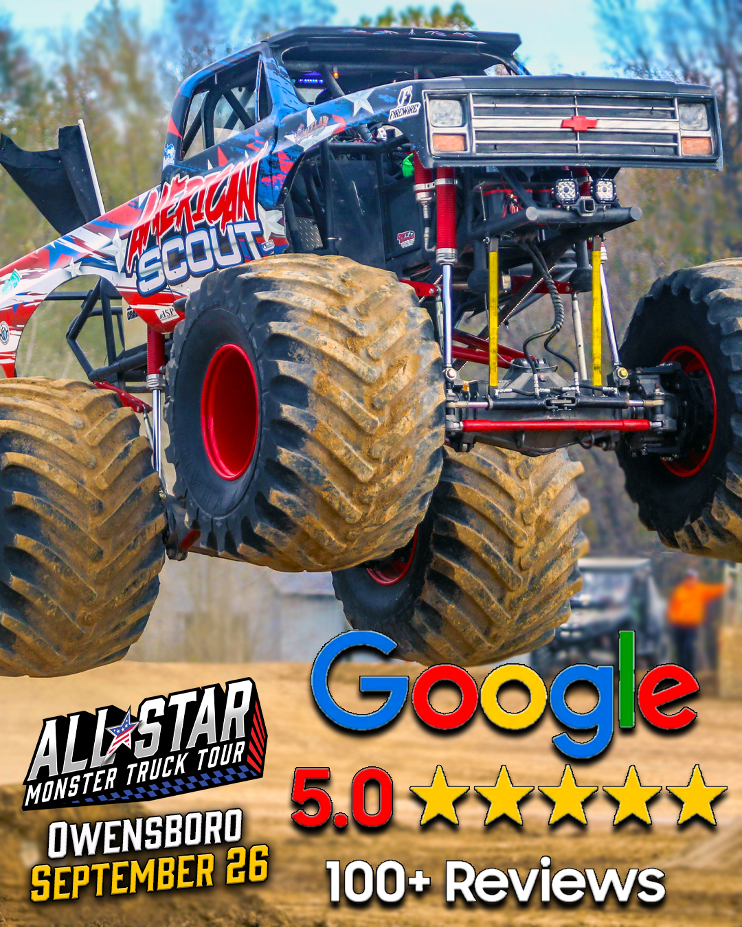 All Star Monster Truck Tour Facebook ad from Aug 17, 2026