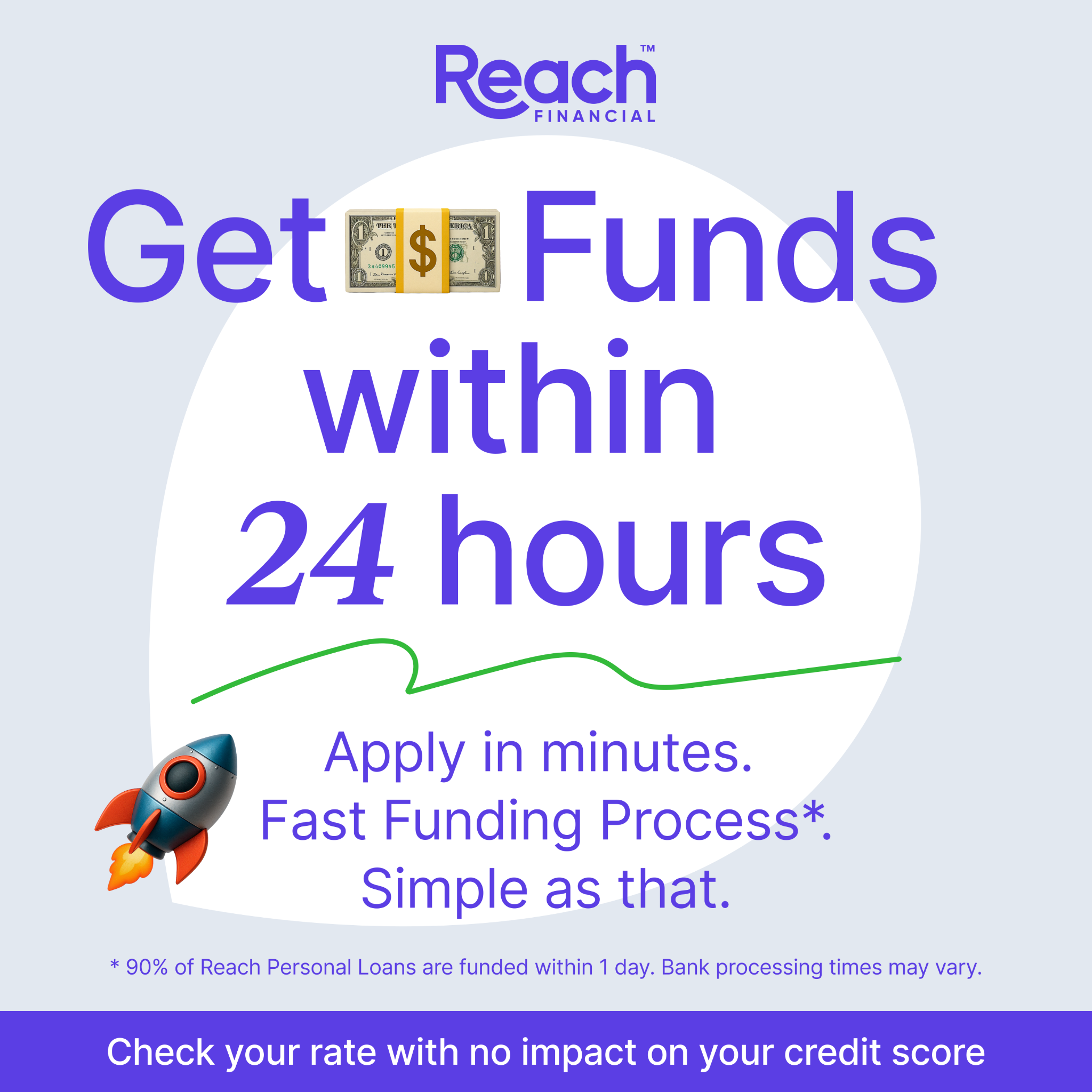 Reach Financial Facebook ad from Nov 13, 2025