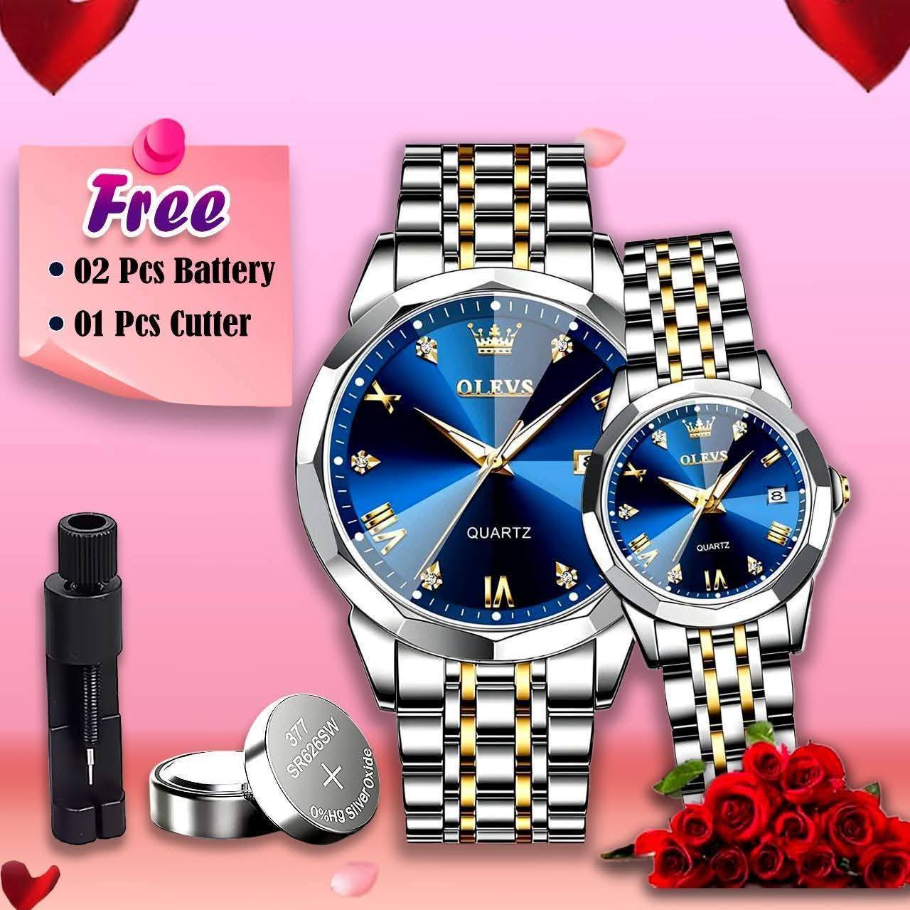 Guraba's Need Facebook ad: ৫০% ডিসকাউন্টে OLEVS 9931 Couple Watch, ১০০% কালার…