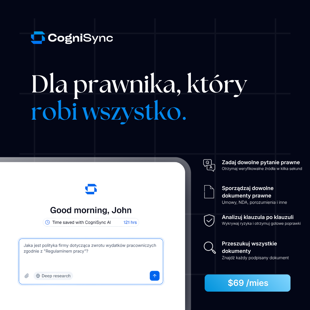 CogniSync AI Facebook ad: AI dla samodzielnych prawników, 69 USD/mies.