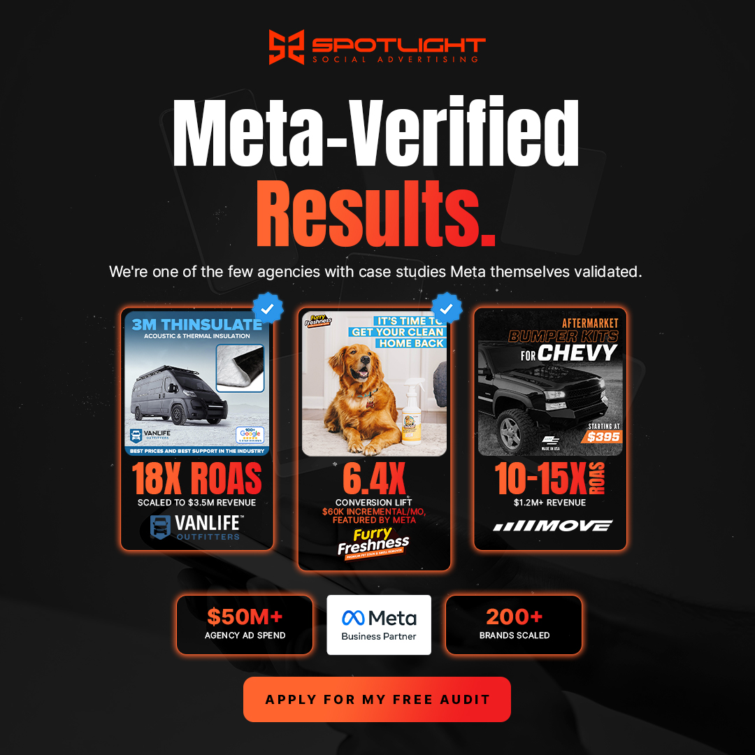 Spotlight Social Advertising Facebook ad: Live Meta Ad Audit, From the Founder