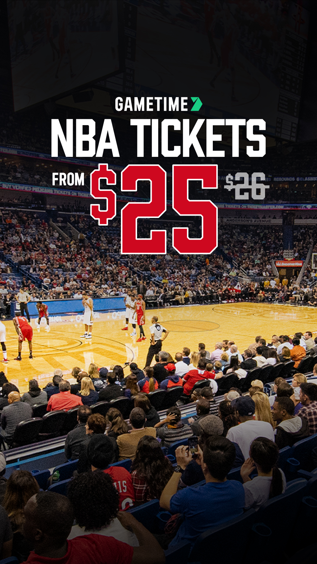 Gametime Facebook ad