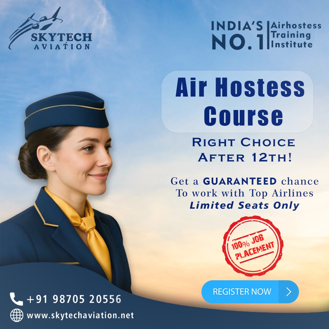 Skytech Aviation Facebook ad: Air Hostess Course