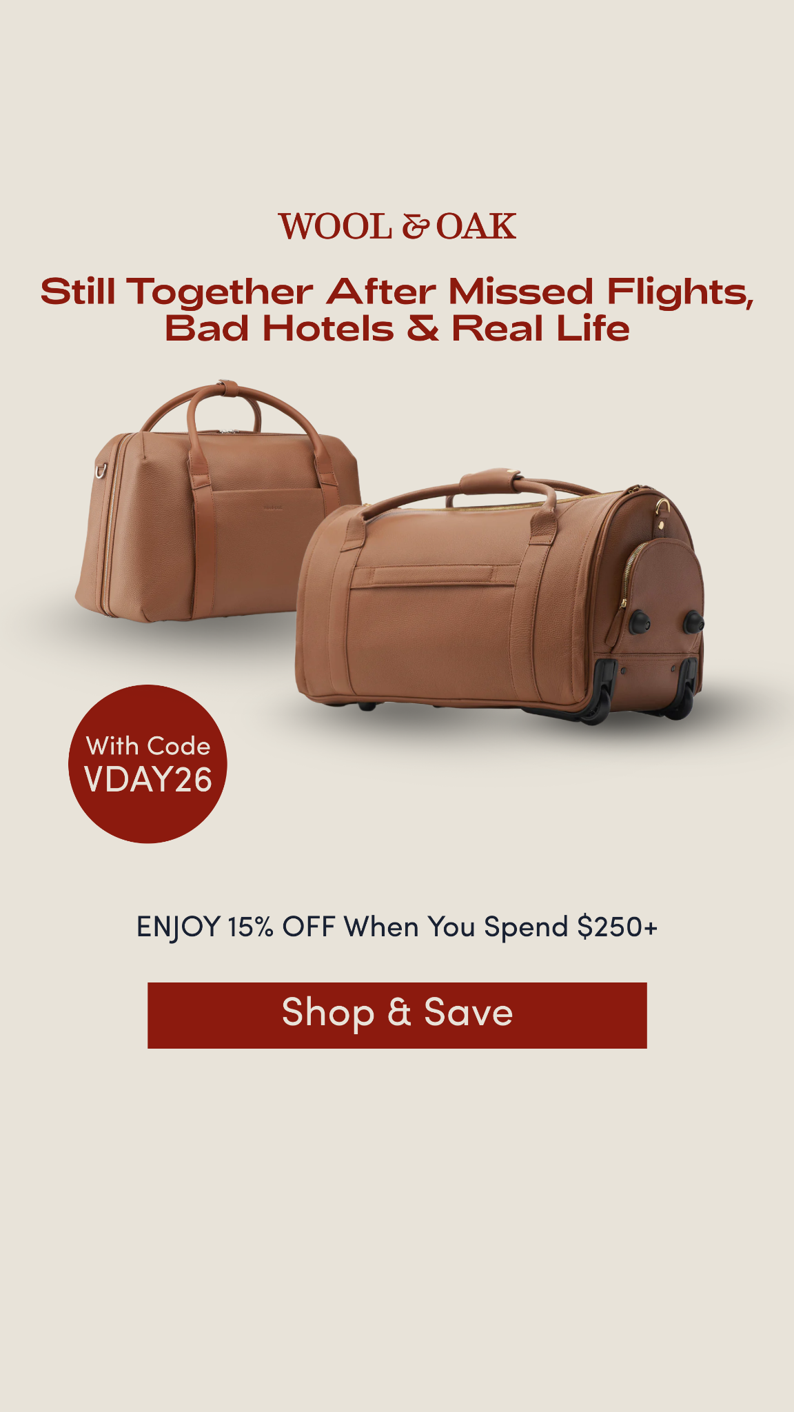 Wool & Oak Facebook ad
