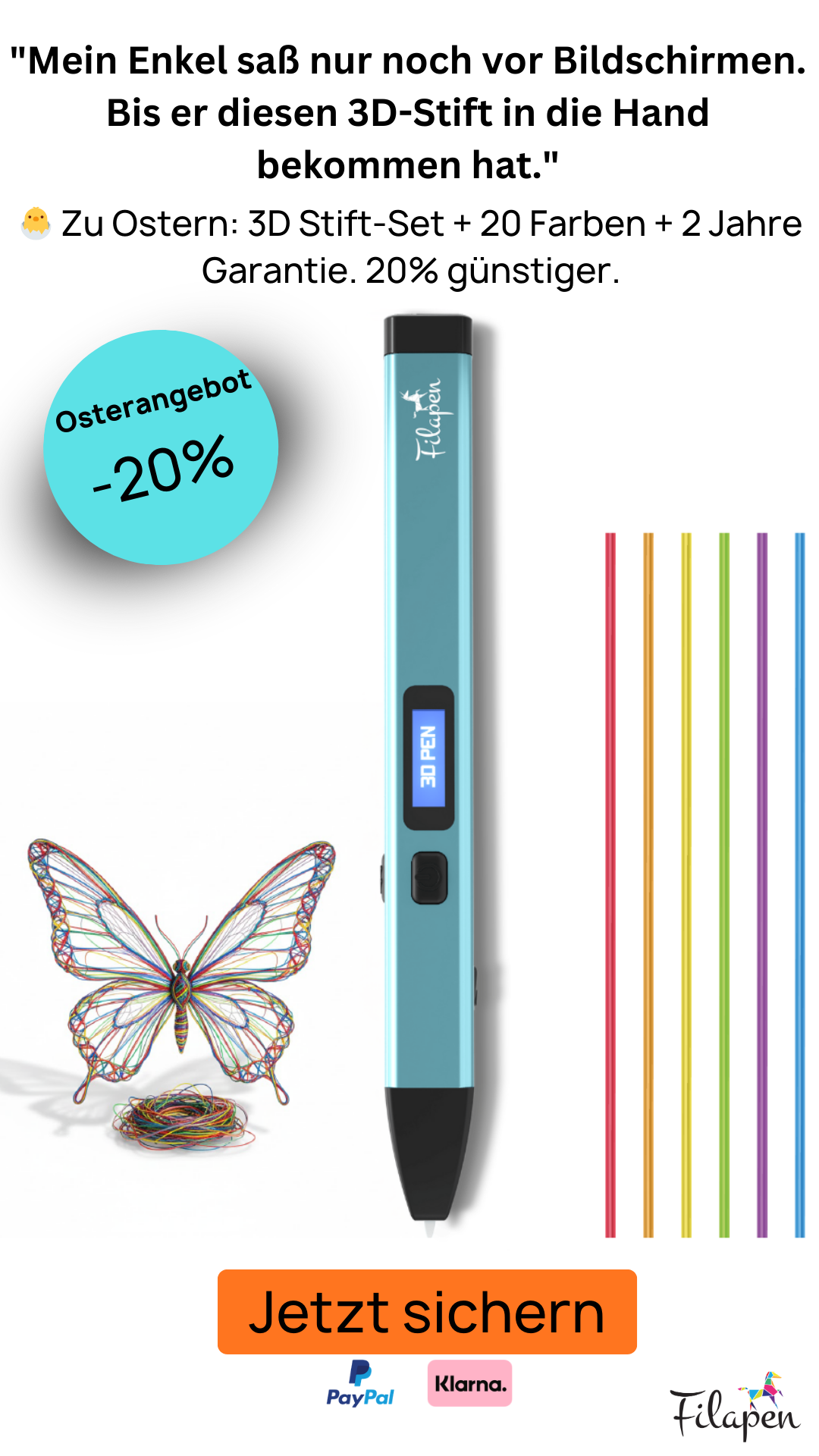 Filapen Facebook ad: Extra -25% im Ostersale