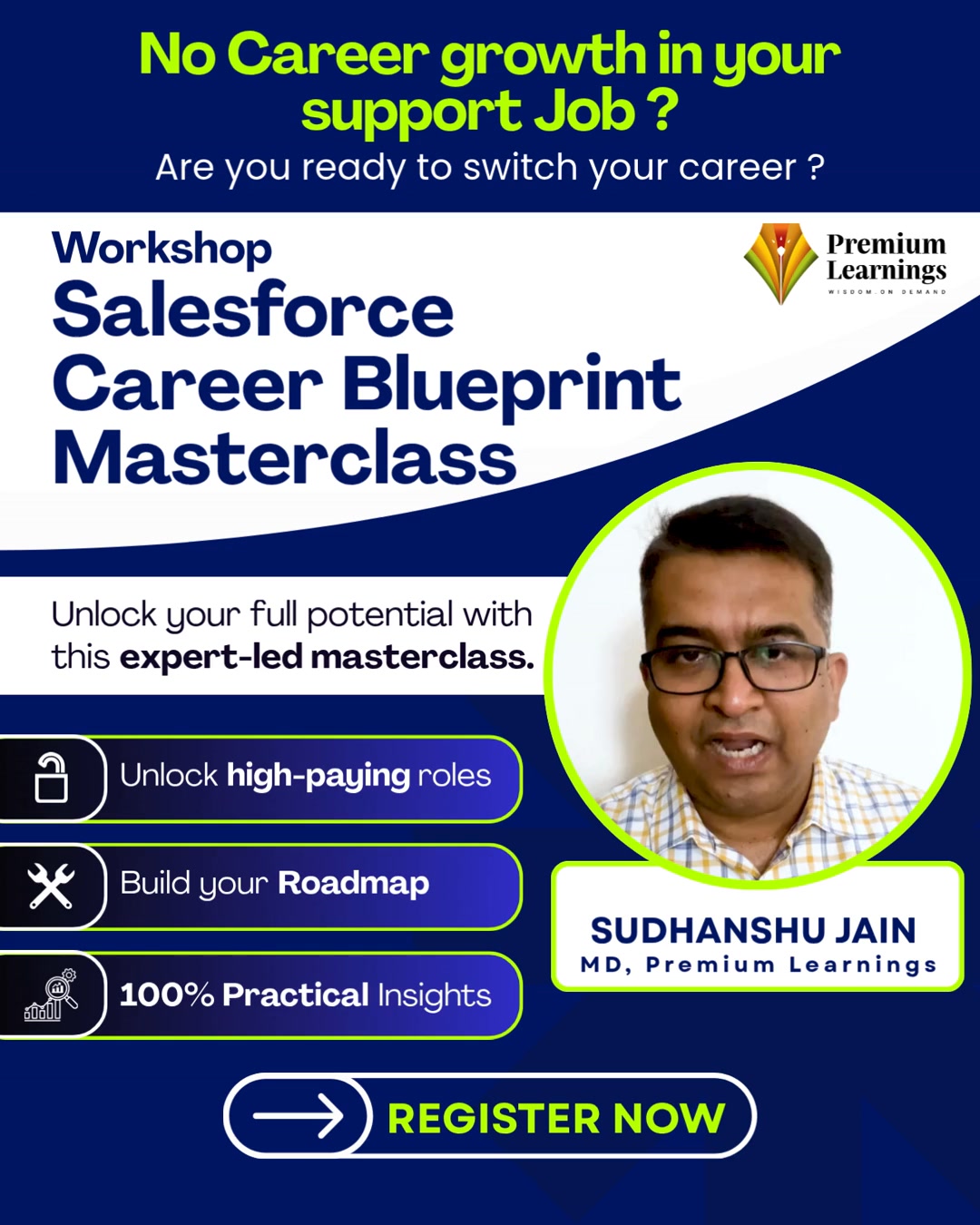 Premium Learning Systems Facebook ad: Launch Your Salesforce Career Today