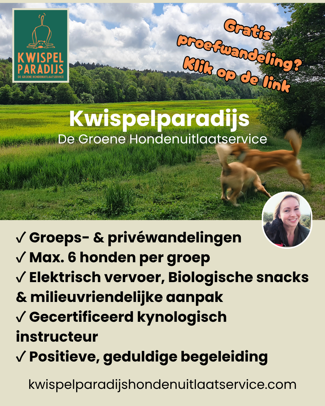 Kwispelparadijs Hondenuitlaatservice Facebook ad: Op zoek naar een betrouwbare & duurzame…