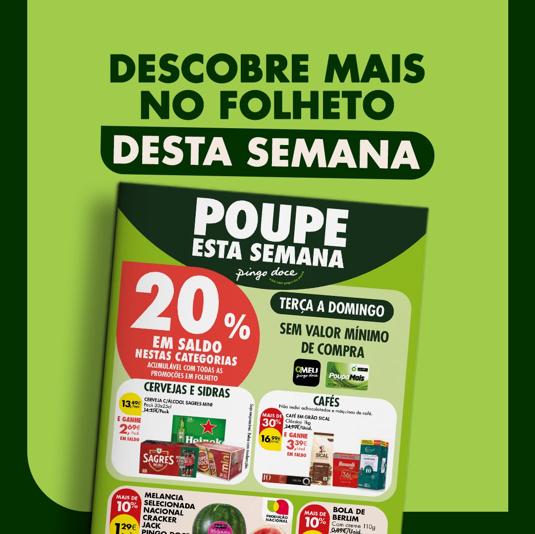 Pingo Doce Facebook ad: De 14 a 20 de julho