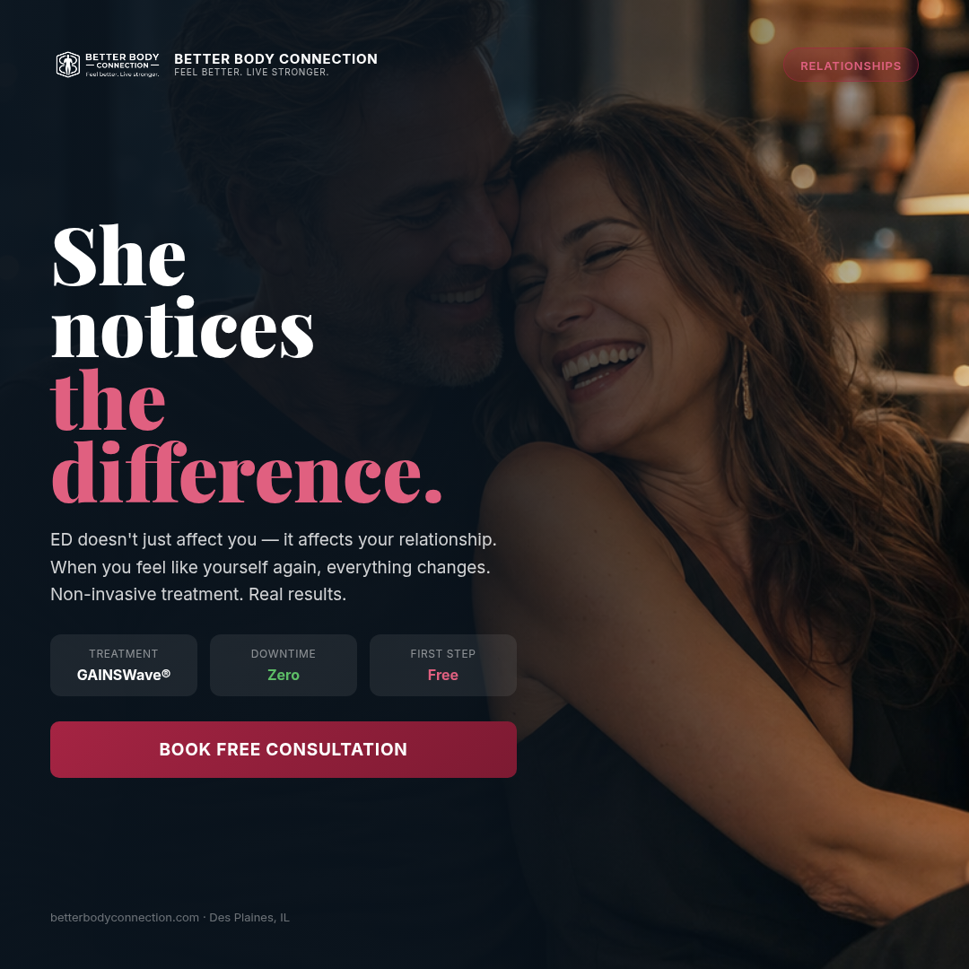 Better Body Connection Facebook ad: Des Plaine We Got You!