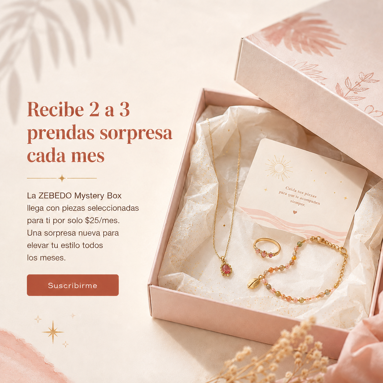 Zebedo Facebook ad: Tu próxima sorpresa está esperando.