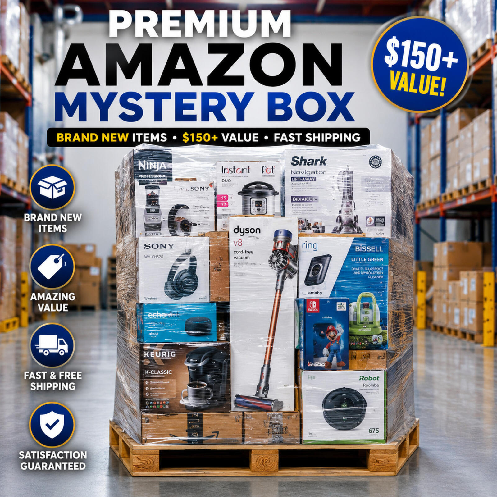 Vadym Artemiak Facebook ad: Liquidation Mystery Box, Amazon & Target Mixed Merchandise