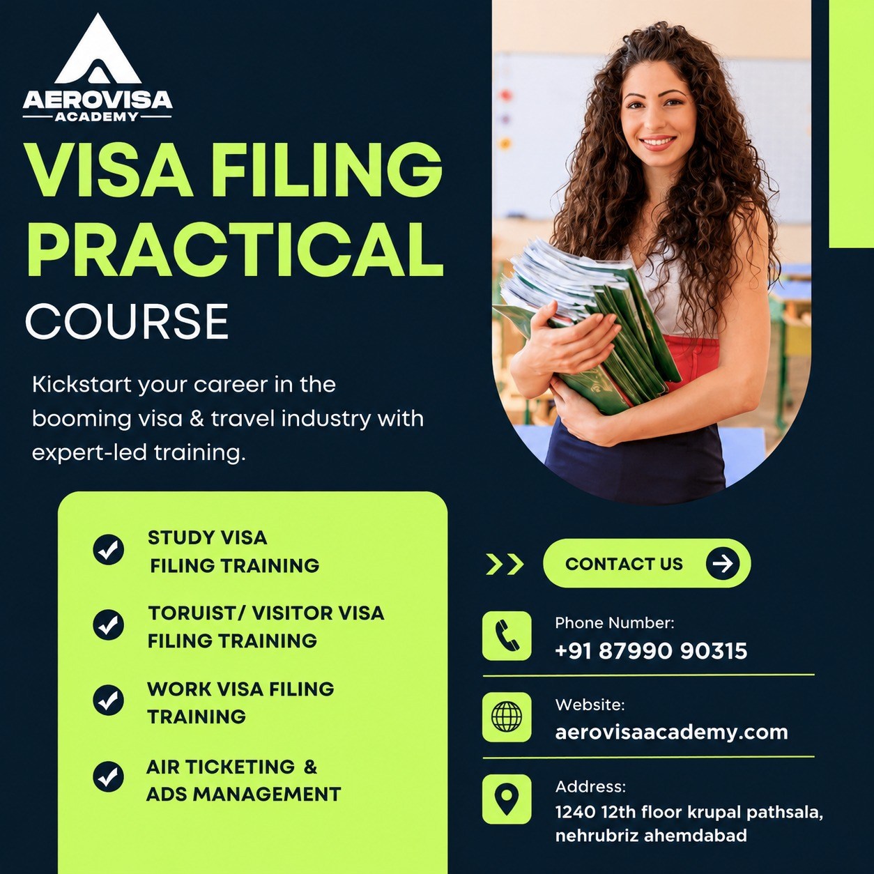 AeroVisa Academy Facebook ad: Master the Visa Architecture. Build Your Agency.