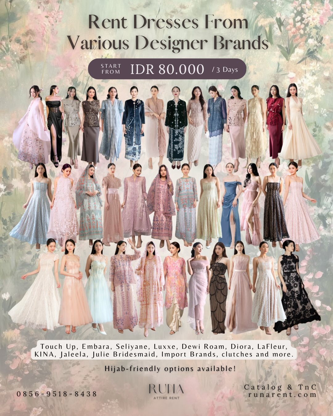 runarent.id Facebook ad: Sewa Dress Branded dengan Harga Affordable