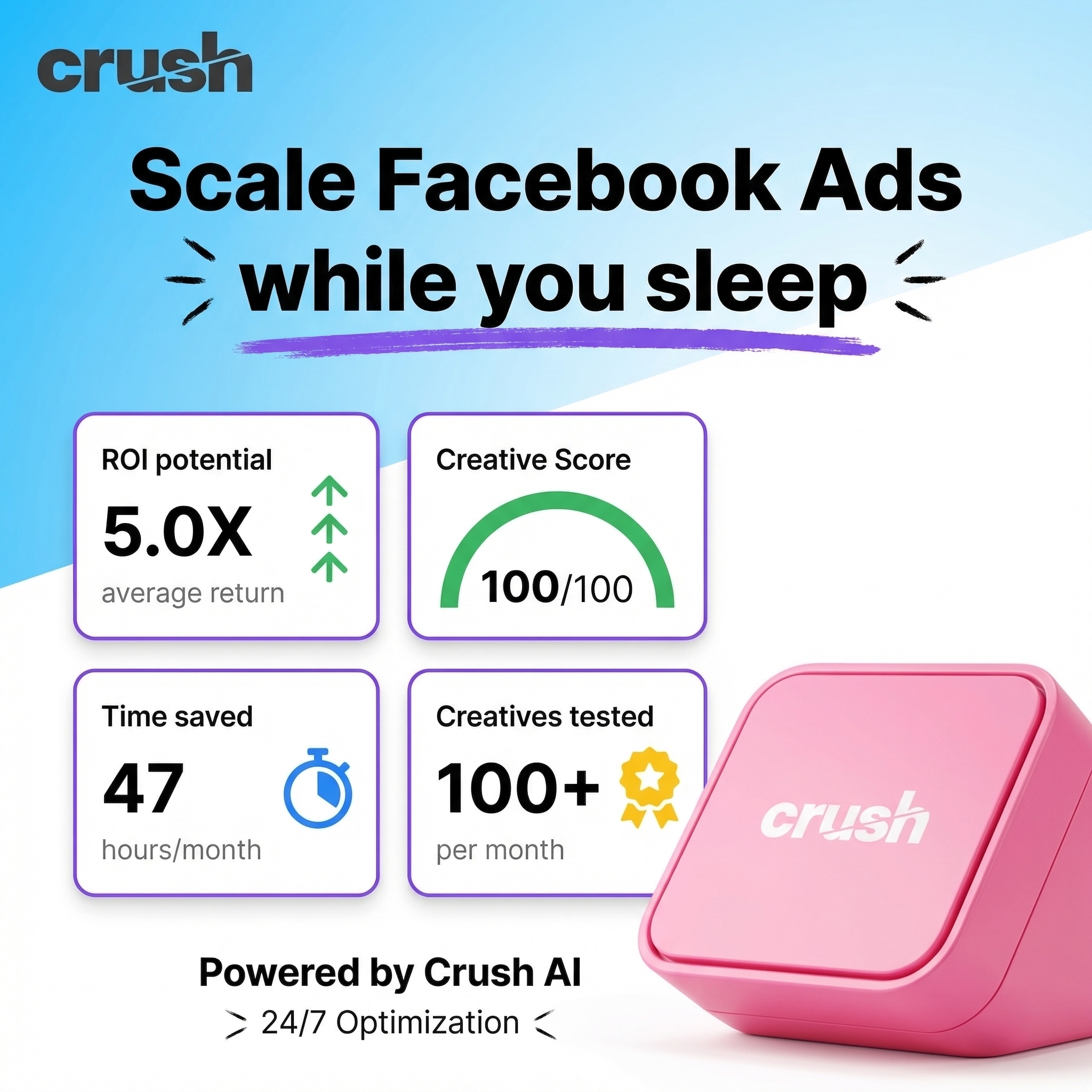 trycrush.ai Facebook ad