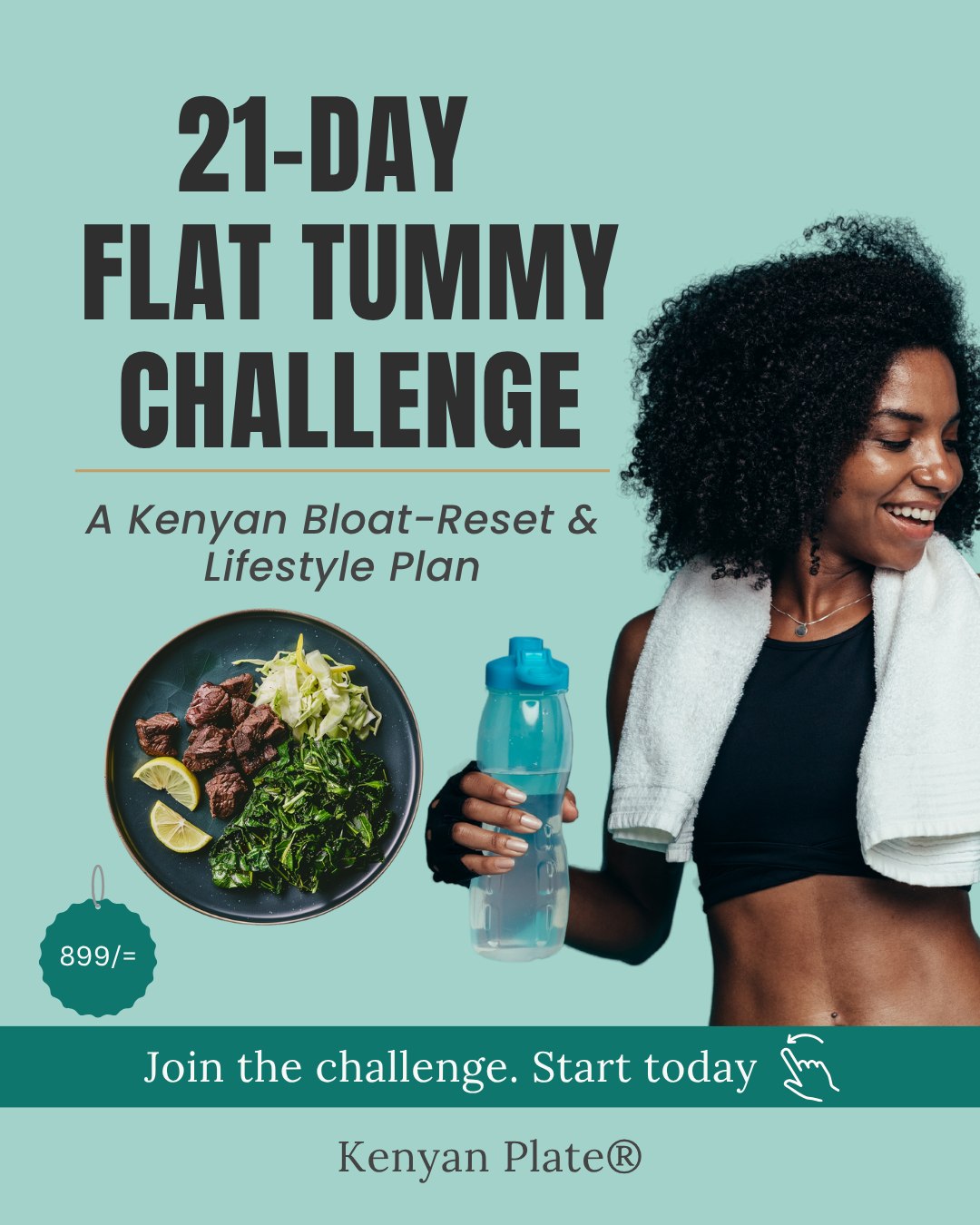 Kenyan Plate Meal Plans and Tips Facebook ad: Ready for a belly reset?