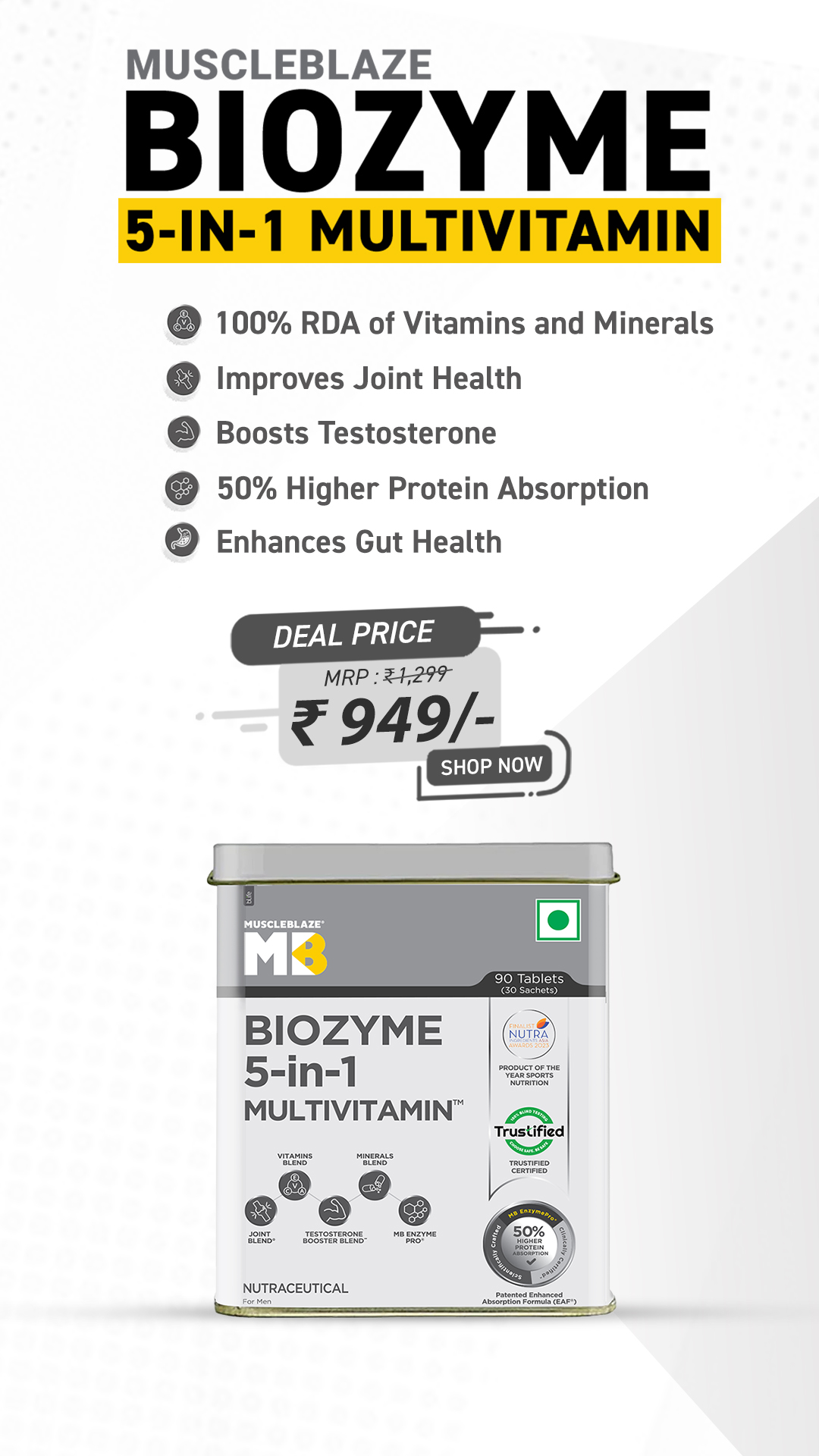MuscleBlaze Facebook ad