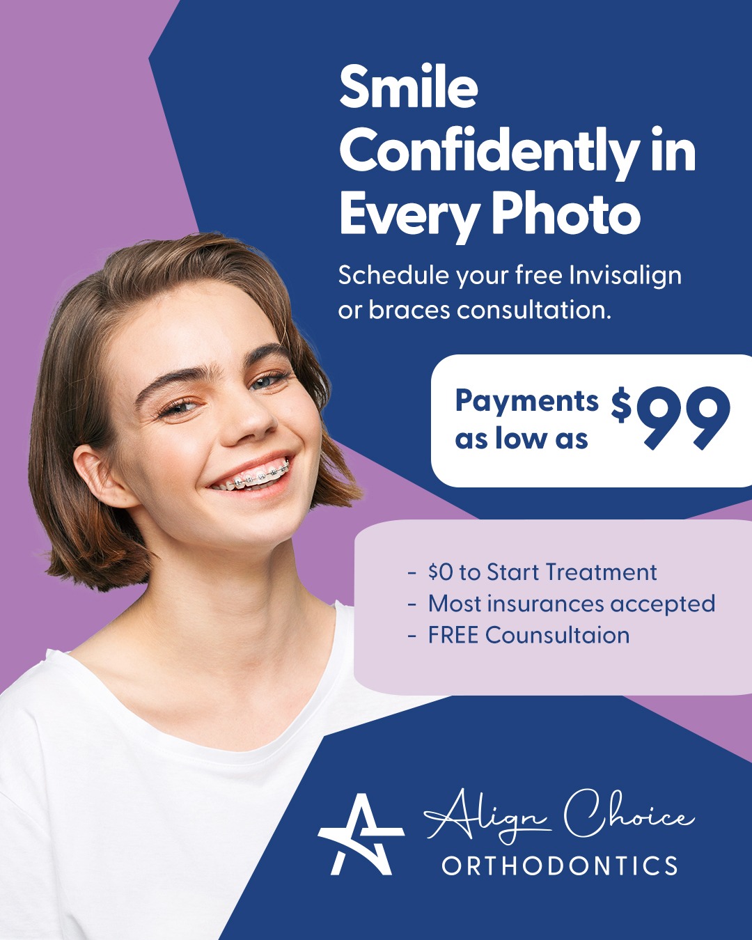 Align Choice Orthodontics Facebook ad from Jun 13, 2025