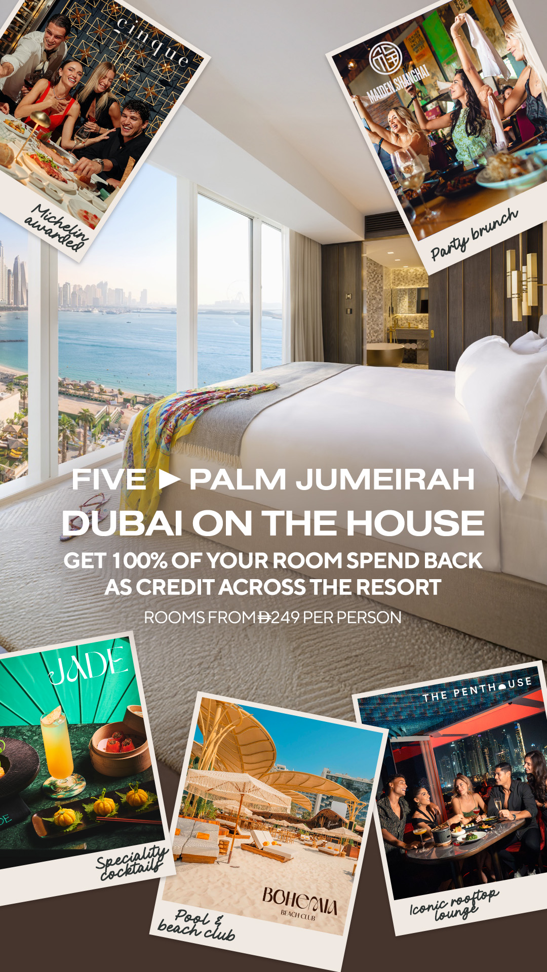 FIVE Palm Jumeirah Dubai Facebook ad