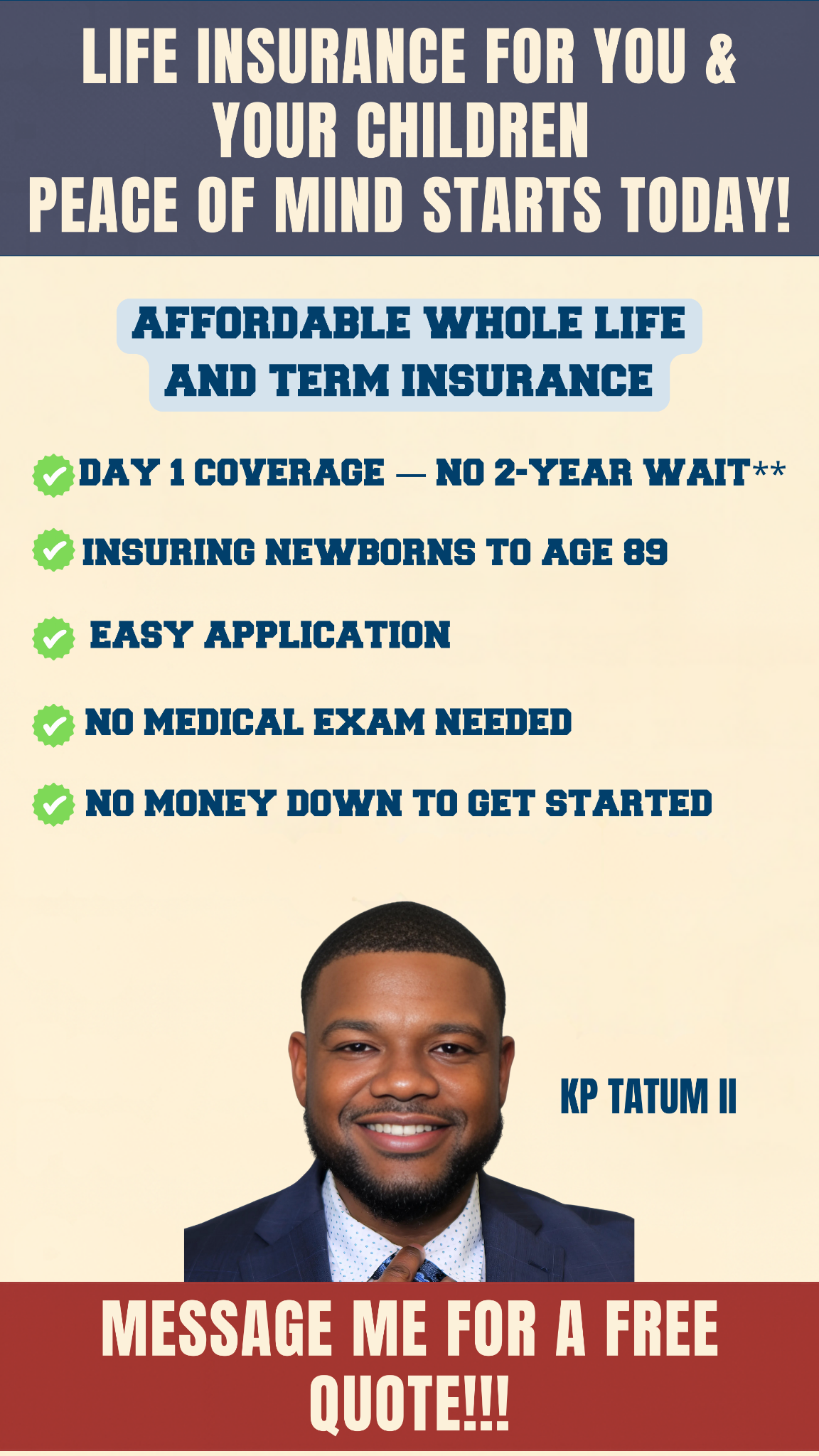 KP Tatum II - Insurance Made Easy Facebook ad