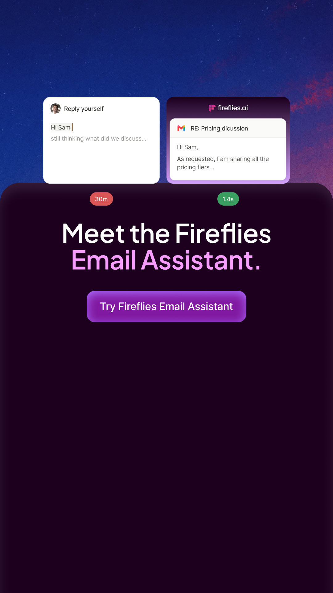 Fireflies.ai Facebook ad