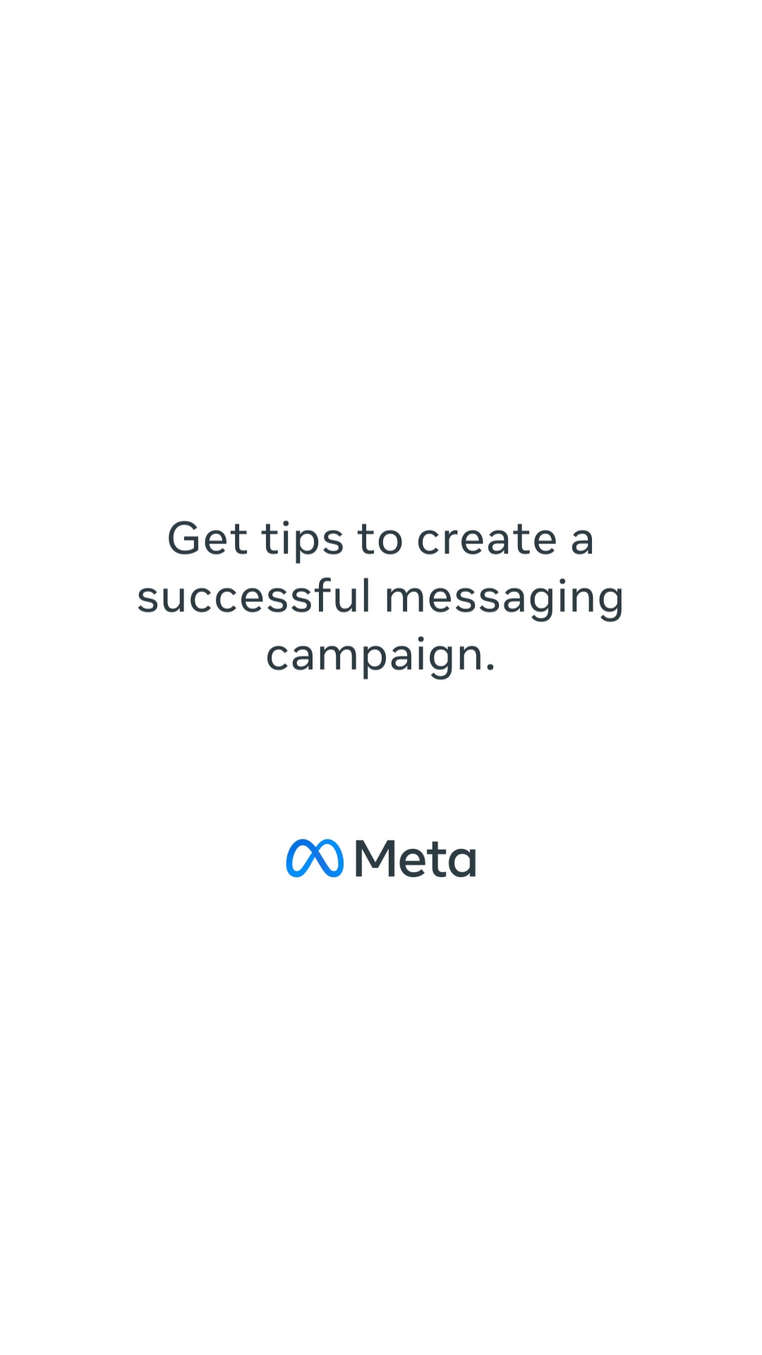 Meta for Business Facebook ad: Ads that click to message