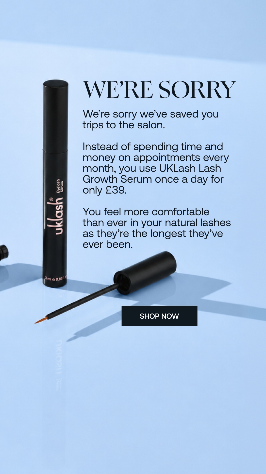 Uklash Facebook ad: See Results Faster