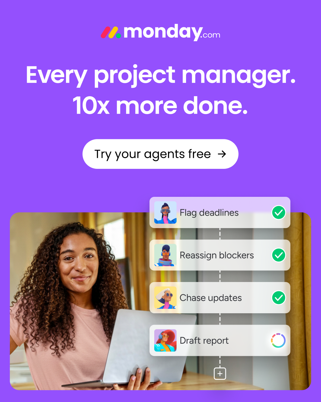monday.com Facebook ad