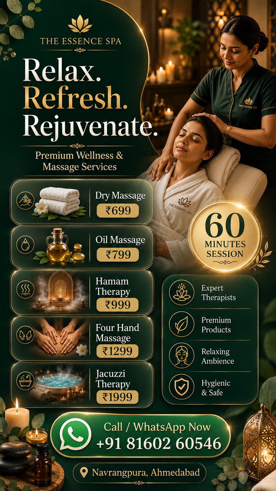 The Essence Spa Facebook ad from Jun 27, 2026