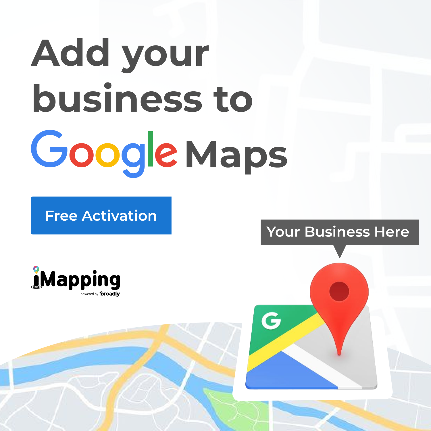 Imapping by broadly Facebook ad: Put your business on the map with iMapping