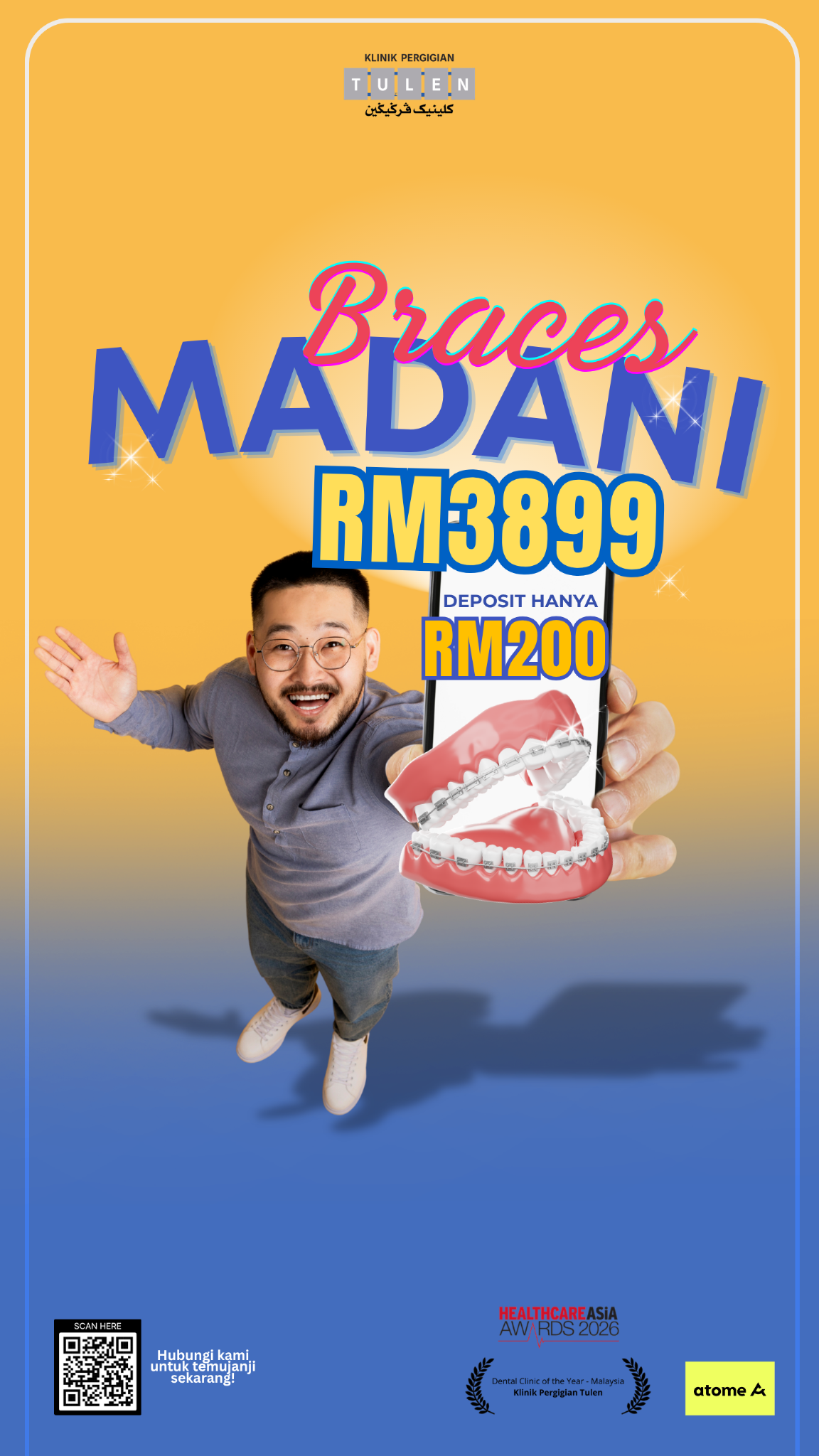 Klinik Pergigian Tulen Facebook ad from May 18, 2026