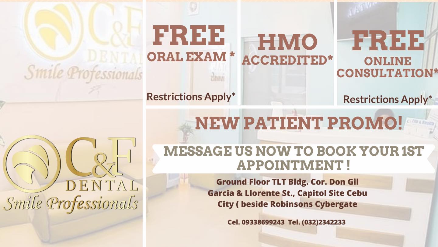 C & F Dental Care Clinic Facebook ad: Open and ready to serve your dental needs.