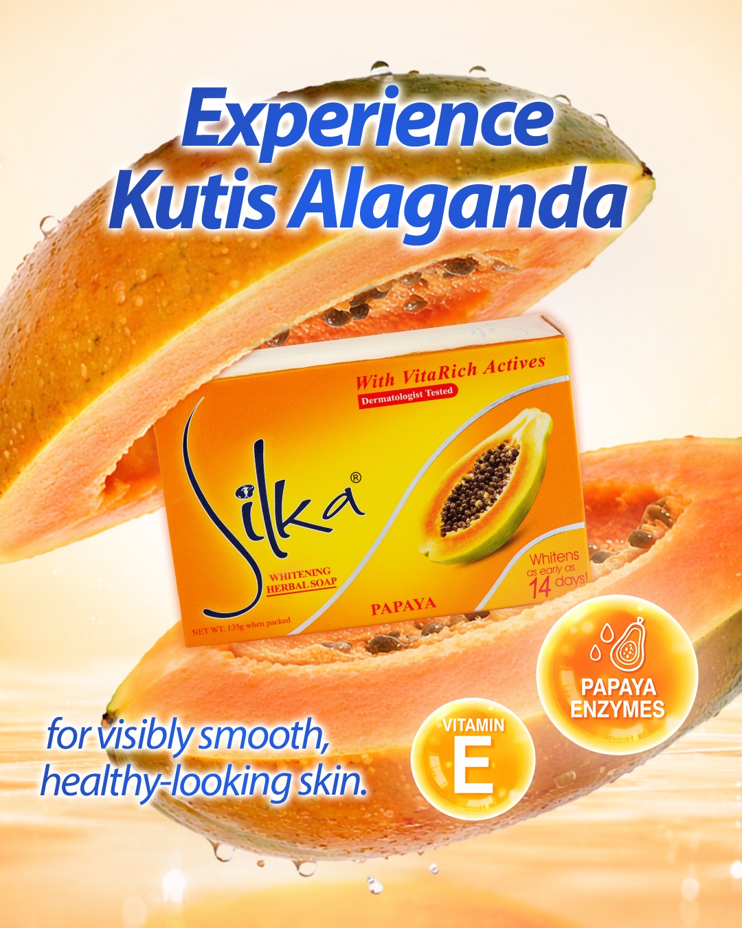 Silka Facebook ad: Say hello to radiant, smoother, and brighter skin…
