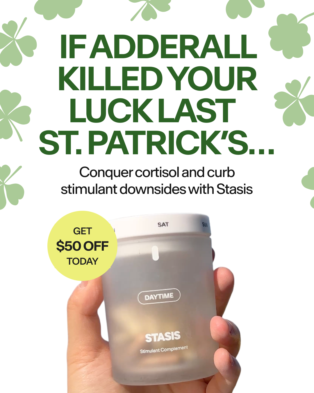 Stasis Facebook ad