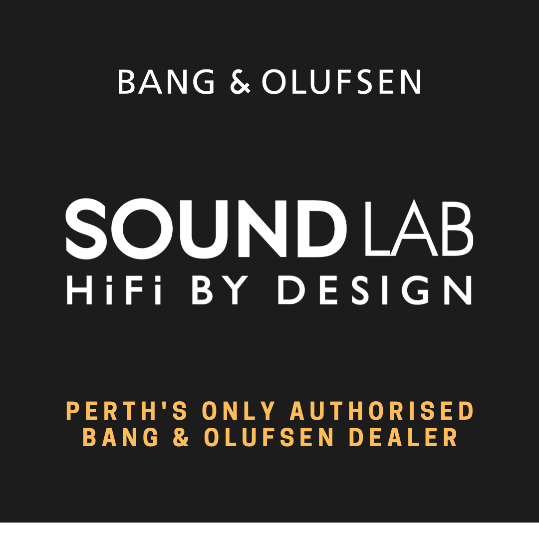 Soundlab Osborne Park Facebook ad: Perth's Exclusive Authorised Bang & Olufsen Dealer.