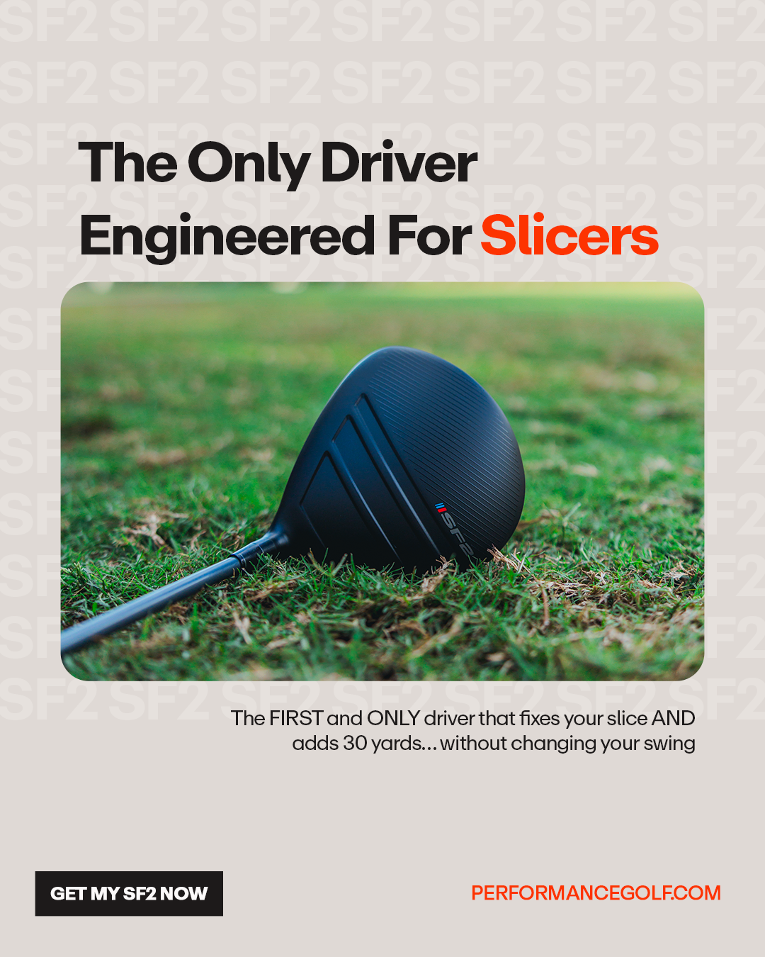 Performance Golf Facebook ad