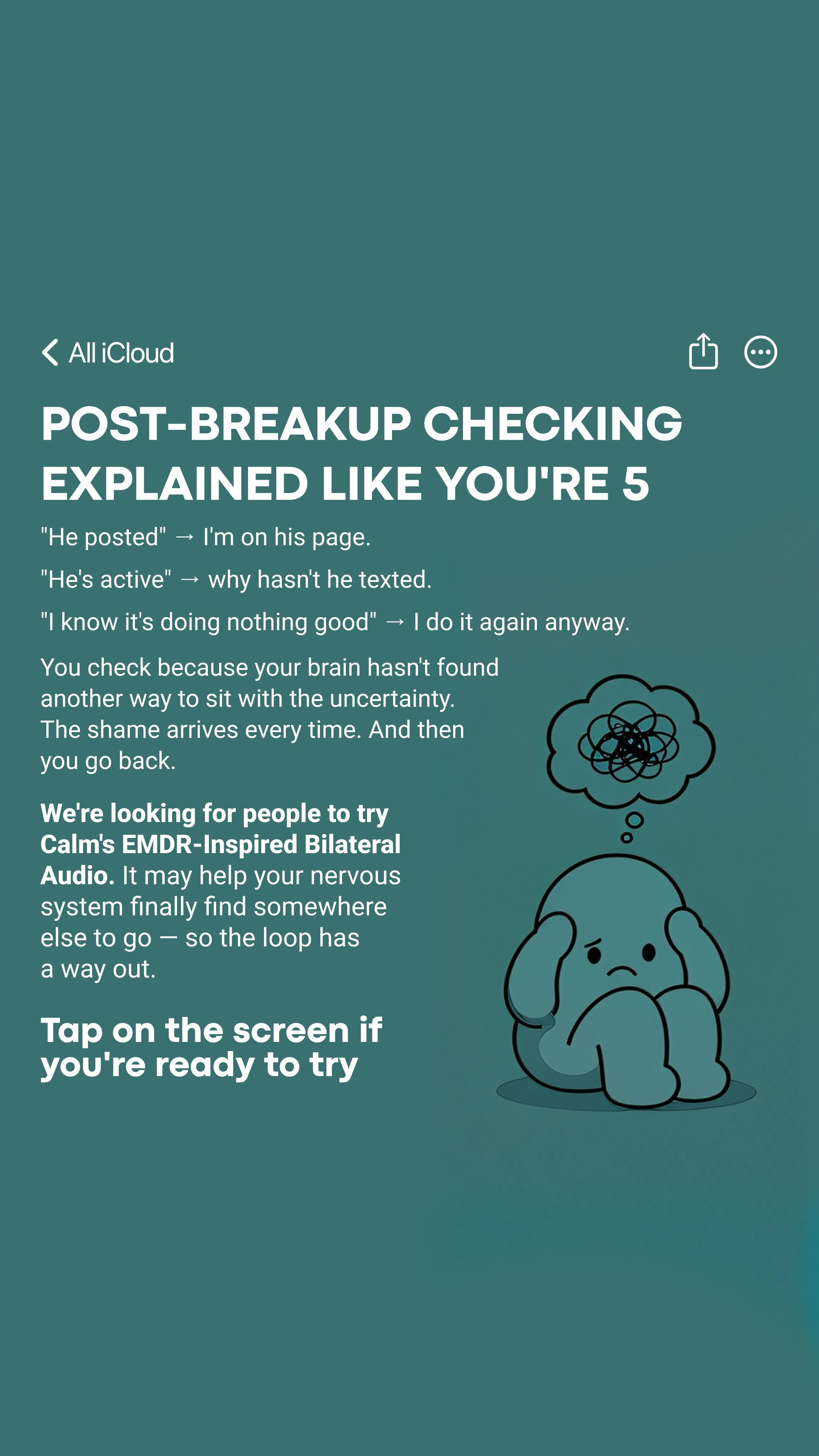 Calm Facebook ad