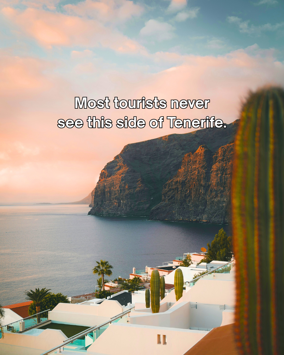 CanaryVip Facebook ad: Most visitors only see Tenerife from land.