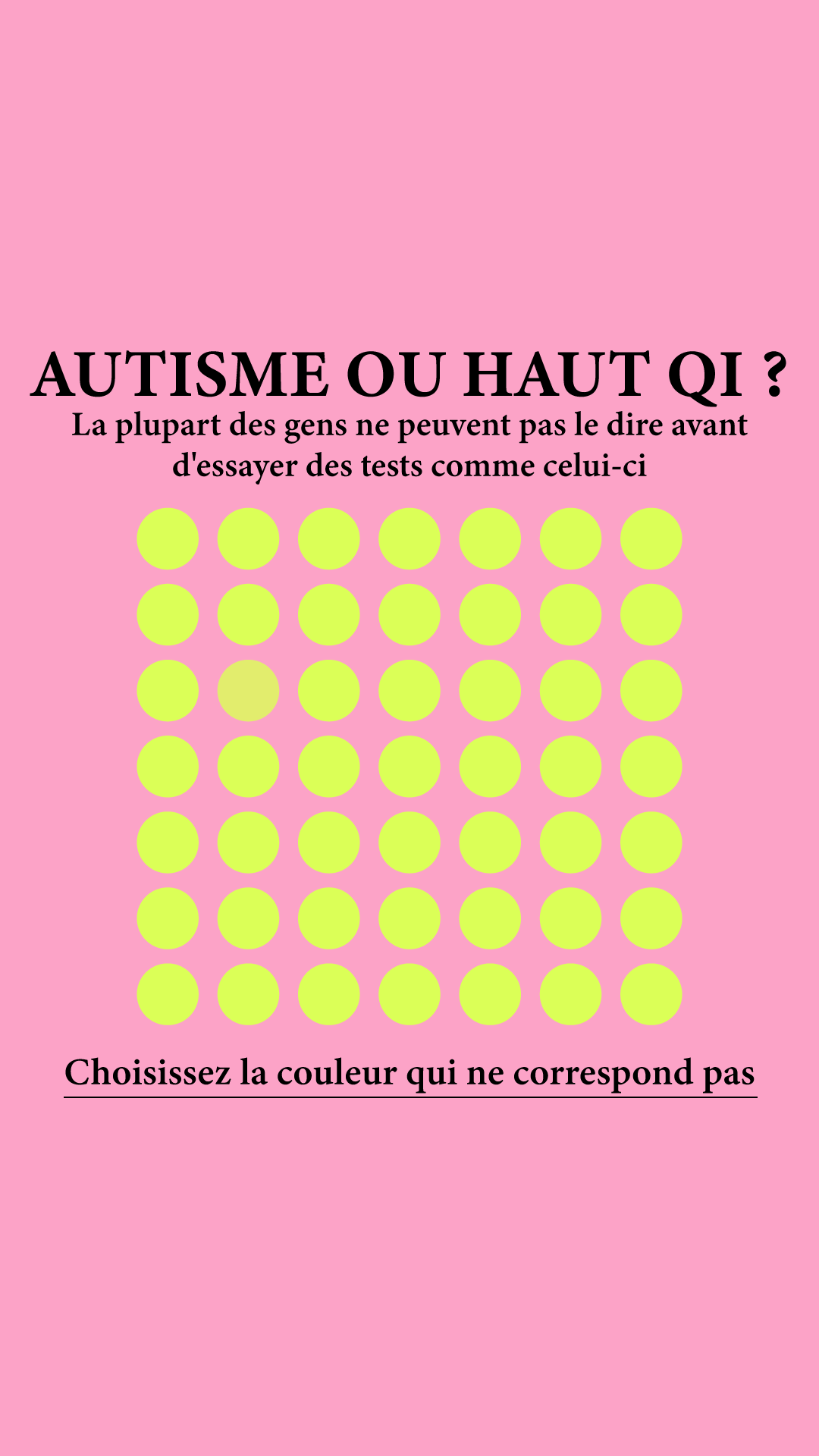 International IQ test Facebook ad