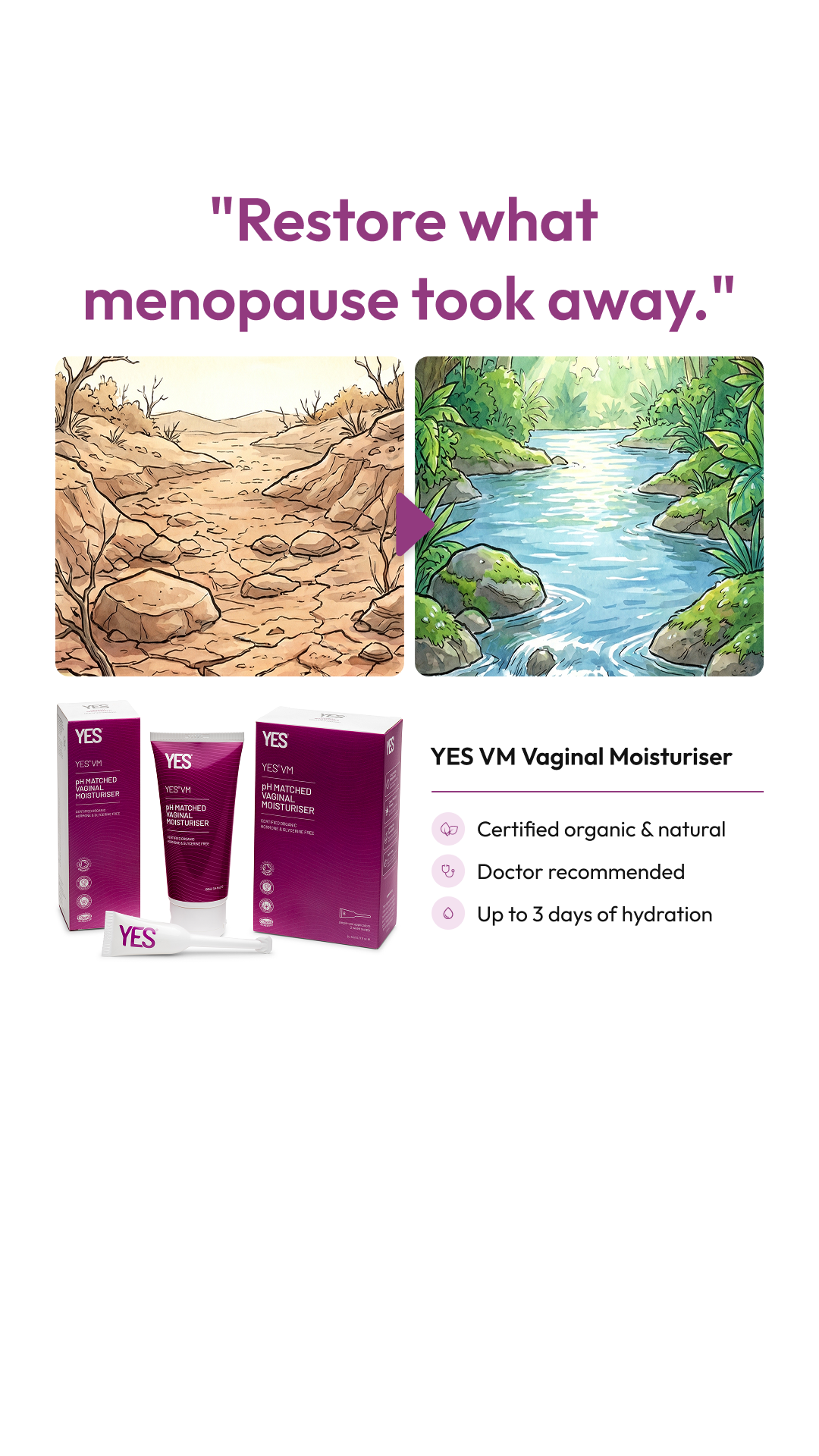 YES - The Organic Intimacy Company Facebook ad
