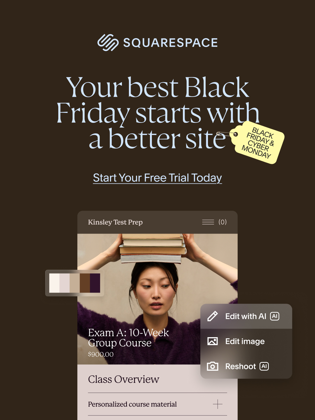 Squarespace Facebook ad: Get ready for peak selling season