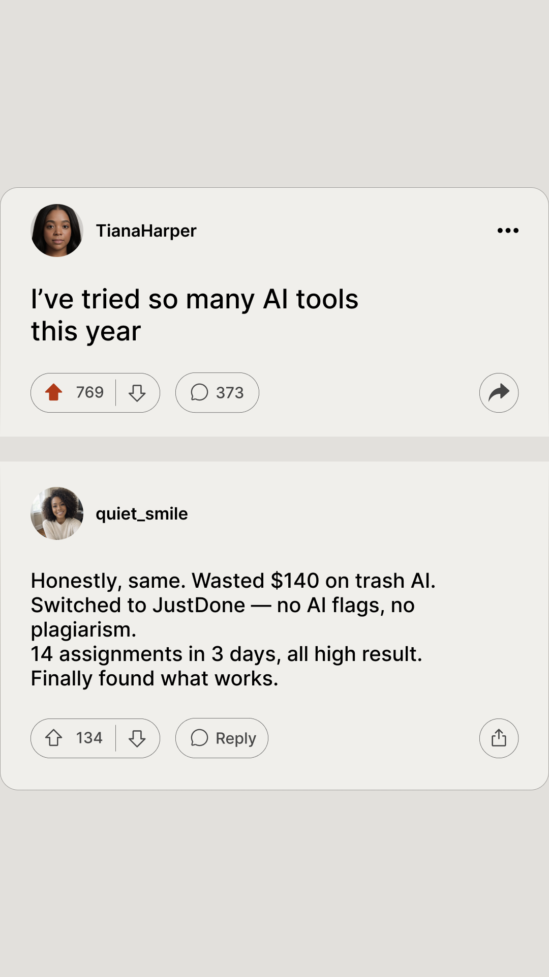 Justdone: All-in-one AI tool  Facebook ad