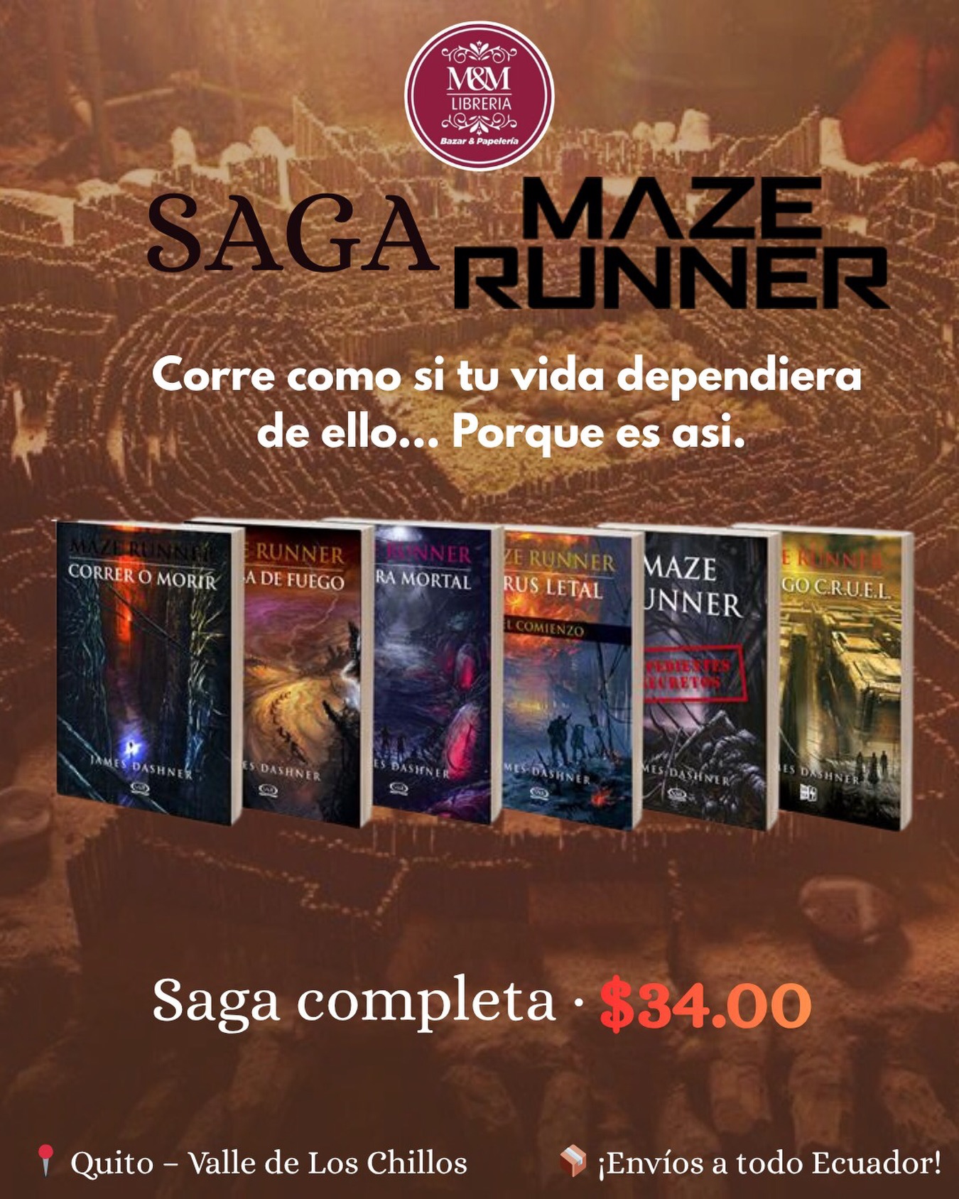 Libreria M&M Facebook ad: La Saga Maze Runner Completa