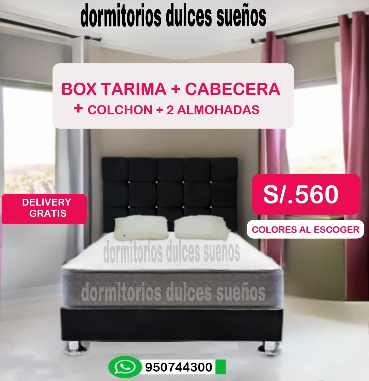 Dormitorios dulces sueños Facebook ad: Chatea con nosotros