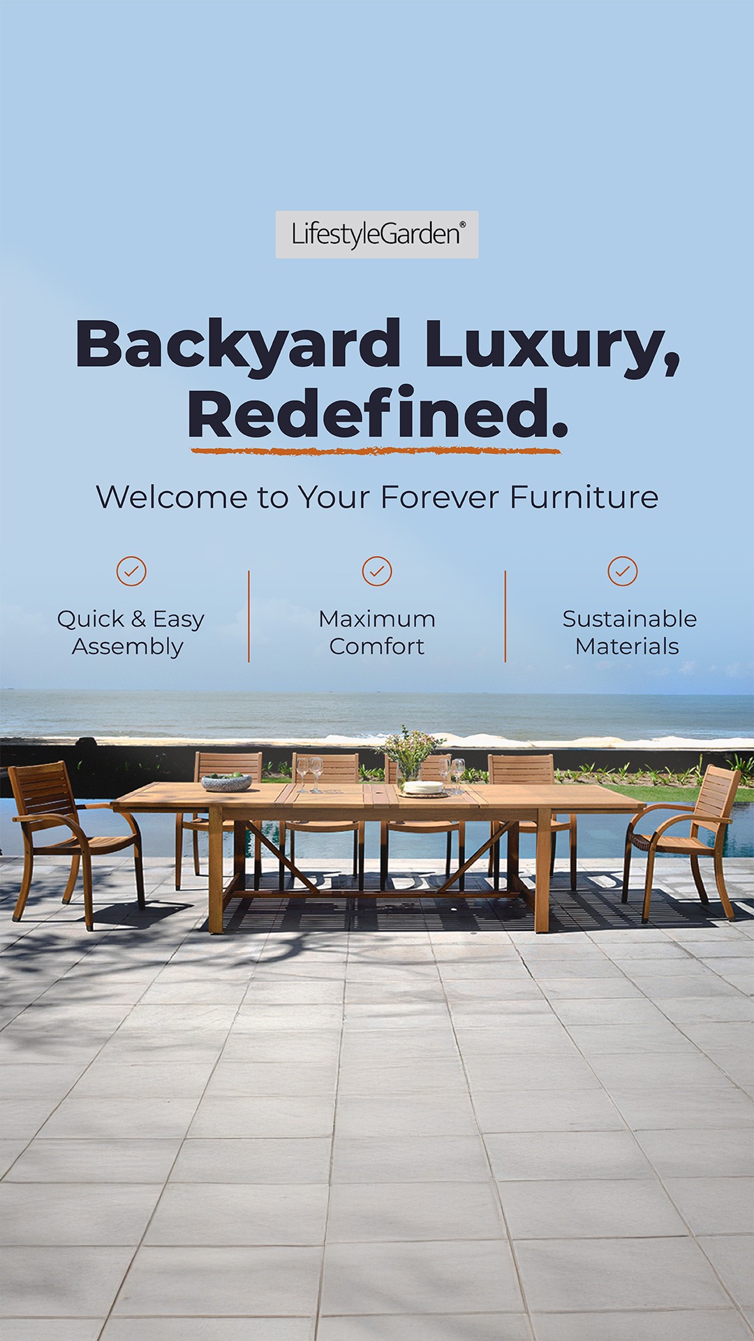 LifestyleGarden USA Facebook ad: PRICE DROP Leyland/Catalina 11-Piece Dining Set